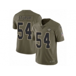 Men Nike New Orleans Saints #54 Nate Stupar Limited Olive 2017 Salute to Service NFL Jersey