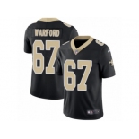 Men Nike New Orleans Saints #67 Larry Warford Black Team Color Vapor Untouchable Limited Player NFL Jersey