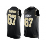 Men Nike New Orleans Saints #67 Larry Warford Limited Black Player Name & Number Tank Top NFL Jersey