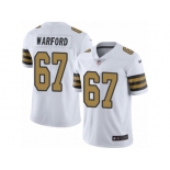 Men Nike New Orleans Saints #67 Larry Warford Limited White Rush Vapor Untouchable NFL Jersey