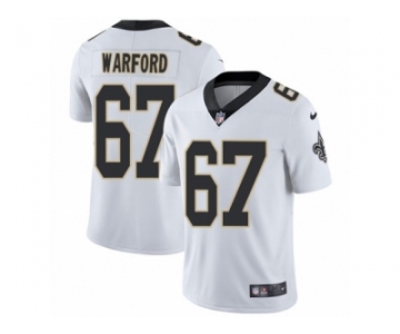 Men Nike New Orleans Saints #67 Larry Warford White Vapor Untouchable Limited Player NFL Jersey