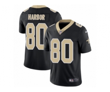 Men Nike New Orleans Saints #80 Clay Harbor Black Team Color Vapor Untouchable Limited Player NFL Jersey