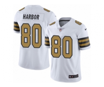 Men Nike New Orleans Saints #80 Clay Harbor Limited White Rush Vapor Untouchable NFL Jers