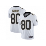 Men Nike New Orleans Saints #80 Clay Harbor White Vapor Untouchable Limited Player NFL Jersey