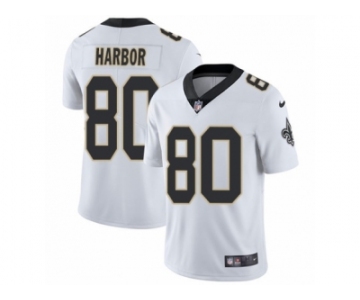 Men Nike New Orleans Saints #80 Clay Harbor White Vapor Untouchable Limited Player NFL Jersey