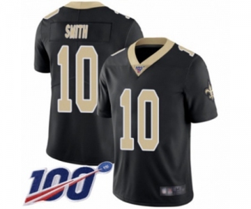 Men's New Orleans Saints #10 Tre'Quan Smith Black Team Color Vapor Untouchable Limited Player 100th Season Football Jersey