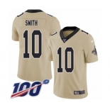 Men's New Orleans Saints #10 Tre'Quan Smith Limited Gold Inverted Legend 100th Season Football Jersey