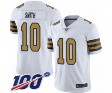 Men's New Orleans Saints #10 Tre'Quan Smith Limited White Rush Vapor Untouchable 100th Season Football Jersey