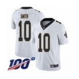 Men's New Orleans Saints #10 Tre'Quan Smith White Vapor Untouchable Limited Player 100th Season Football Jersey