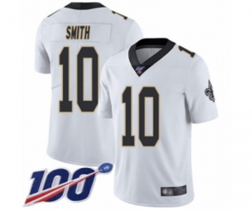 Men's New Orleans Saints #10 Tre'Quan Smith White Vapor Untouchable Limited Player 100th Season Football Jersey