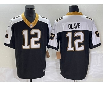 Men's New Orleans Saints #12 Chris Olave Black 2023 FUSE 1987 Legacy Vapor Stitched Jersey