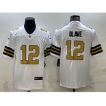 Men's New Orleans Saints #12 Chris Olave White 2022 Color Rush Stitched NFL Nike Limited Jersey