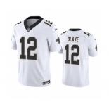 Men's New Orleans Saints #12 Chris Olave White 2023 F.U.S.E. Vapor Untouchable Limited Stitched Jersey