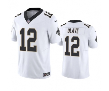 Men's New Orleans Saints #12 Chris Olave White 2023 F.U.S.E. Vapor Untouchable Limited Stitched Jersey