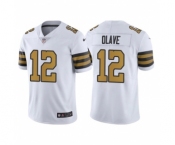 Men's New Orleans Saints #12 Chris Olave White Limited Stitched Jersey