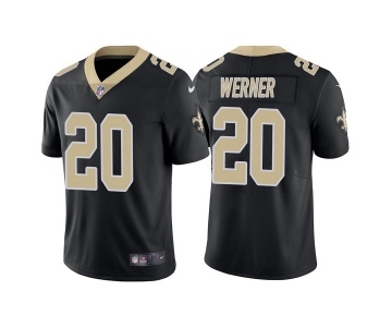 Men's New Orleans Saints #20 Pete Werner Black Vapor Limited Stitched Jersey