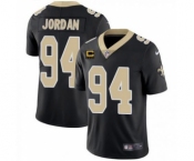 Men's New Orleans Saints 2022 #94 Cameron Jordan Black With 4-star C Patch Vapor Untouchable Limited Stitched NFL Jersey