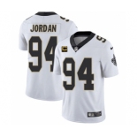 Men's New Orleans Saints 2022 #94 Cameron Jordan White With 4-star C Patch Vapor Untouchable Limited Stitched NFL Jersey