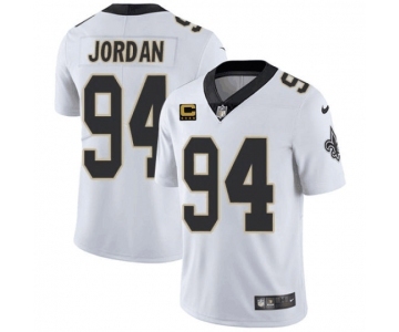 Men's New Orleans Saints 2022 #94 Cameron Jordan White With 4-star C Patch Vapor Untouchable Limited Stitched NFL Jersey