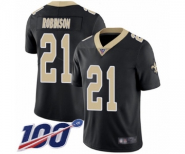 Men's New Orleans Saints #21 Patrick Robinson Black Team Color Vapor Untouchable Limited Player 100th Season Football Jersey