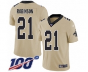 Men's New Orleans Saints #21 Patrick Robinson Limited Gold Inverted Legend 100th Season Football Jersey