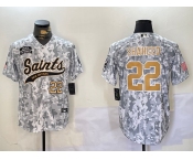 Men's New Orleans Saints #22 Rashid Shaheed Arctic Camo 2024 Salute to Service Stitched Baseball Jerseys