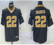 Men's New Orleans Saints #22 Rashid Shaheed Black 2023 Vapor Limited Stitched Jersey