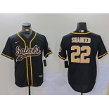 Men's New Orleans Saints #22 Rashid Shaheed Black Cool Base Stitched Baseball Jersey