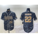 Men's New Orleans Saints #22 Rashid Shaheed Grey Camo With Patch Cool Base Stitched Baseball Jerseys