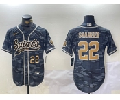 Men's New Orleans Saints #22 Rashid Shaheed Grey Camo With Patch Cool Base Stitched Baseball Jerseys