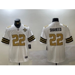 Men's New Orleans Saints #22 Rashid Shaheed Limited White With Team Patch Vapor Stitched Jersey