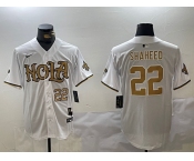 Men's New Orleans Saints #22 Rashid Shaheed White Cool Base Stitched Baseball Jerseys