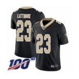 Men's New Orleans Saints #23 Marshon Lattimore Black Team Color Vapor Untouchable Limited Player 100th Season Football Jersey