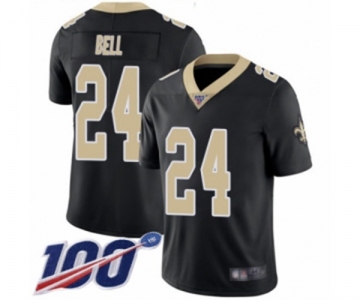 Men's New Orleans Saints #24 Vonn Bell Black Team Color Vapor Untouchable Limited Player 100th Season Football Jersey