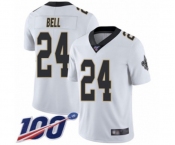 Men's New Orleans Saints #24 Vonn Bell White Vapor Untouchable Limited Player 100th Season Football Jersey