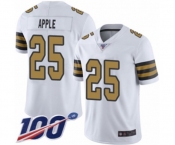 Men's New Orleans Saints #25 Eli Apple Limited White Rush Vapor Untouchable 100th Season Football Jersey