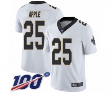 Men's New Orleans Saints #25 Eli Apple White Vapor Untouchable Limited Player 100th Season Football Jersey