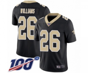 Men's New Orleans Saints #26 P.J. Williams Black Team Color Vapor Untouchable Limited Player 100th Season Football Jersey