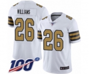 Men's New Orleans Saints #26 P.J. Williams Limited White Rush Vapor Untouchable 100th Season Football Jersey