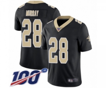 Men's New Orleans Saints #28 Latavius Murray Black Team Color Vapor Untouchable Limited Player 100th Season Football Jersey