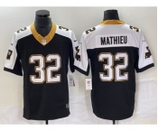 Men's New Orleans Saints #32 Tyrann Mathieu Black 2023 FUSE 1987 Legacy Vapor Stitched Jersey