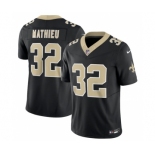 Men's New Orleans Saints #32 Tyrann Mathieu Black 2023 F.U.S.E. Vapor Untouchable Limited Stitched Jersey