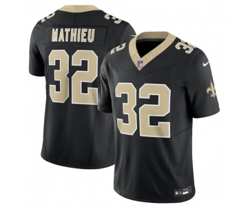 Men's New Orleans Saints #32 Tyrann Mathieu Black 2023 F.U.S.E. Vapor Untouchable Limited Stitched Jersey