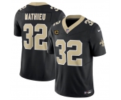 Men's New Orleans Saints #32 Tyrann Mathieu Black 2024 F.U.S.E With 4-Star C Patch Vapor Limited Stitched Football Jersey