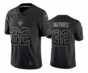 Men's New Orleans Saints #32 Tyrann Mathieu Black Reflective Limited Stitched Football Jersey