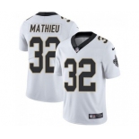 Men's New Orleans Saints #32 Tyrann Mathieu White Vapor Limited Stitched Jersey