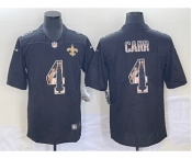 Men's New Orleans Saints #4 Derek Carr 2019 Black Statue Of Liberty Stitched NFL Nike Limited Jersey