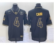 Men's New Orleans Saints #4 Derek Carr Black Gold 2020 Salute To Service Stitched NFL Nike Limited Jersey