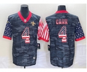 Men's New Orleans Saints #4 Derek Carr USA Camo 2020 Salute To Service Stitched NFL Nike Limited Jersey