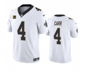 Men's New Orleans Saints #4 Derek Carr White 2023 F.U.S.E. With 4-Star C Patch Vapor Untouchable Limited Football Stitched Jersey